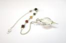Crystal Quartz Ball Pendulum with chakra Chain